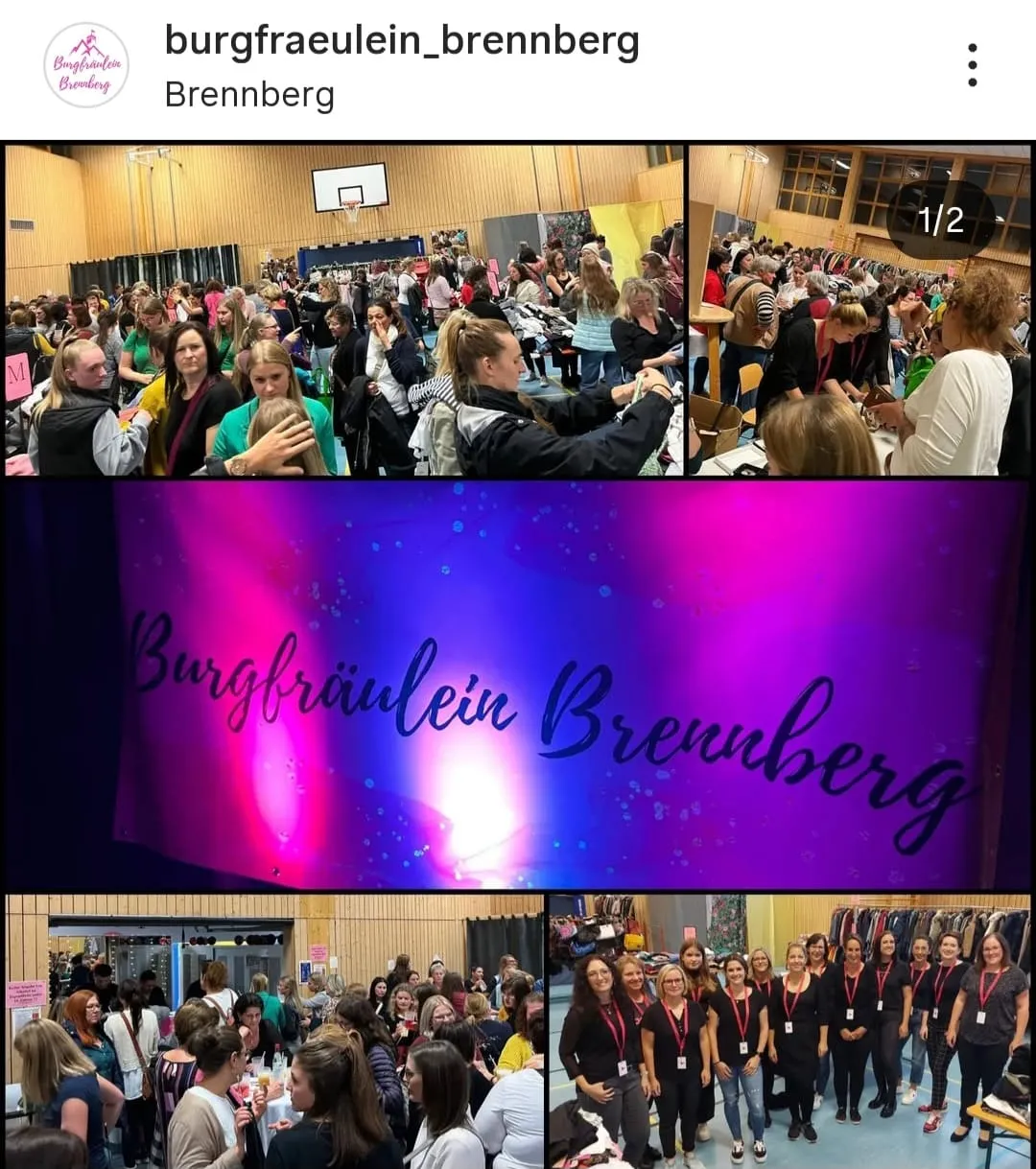 Volle Turnhalle beim Burgfräulein-Basar Brennberg